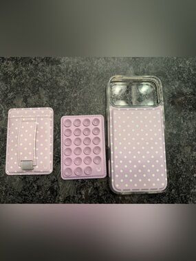 iphone 17 pro max purple polka dot walli bundle
